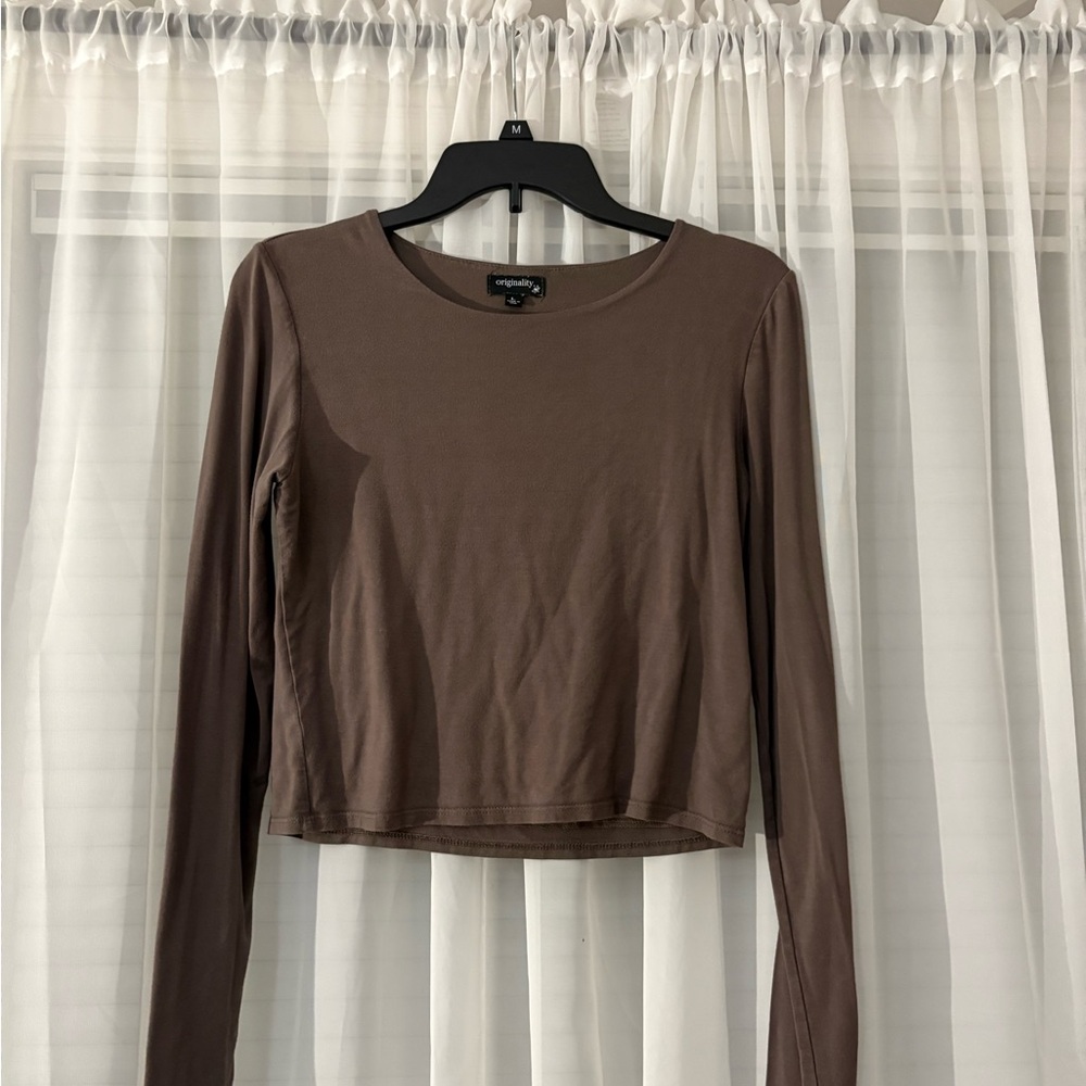 Dry Goods Brown Long Sleeve Tee